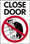 Bear Smart Waste Container Sticker: Close Door