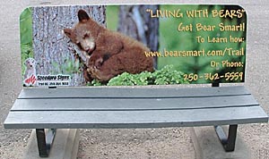 sample bear smart sign on bench