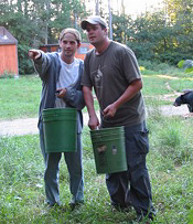 Interns volunteering at Vince Shute Wildlife Sanctuary, Orr, MN