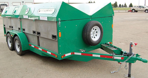 Haul-All Recycle Ranger, mobile multi-compartment recycling /waste collection trailer - bear-resistant