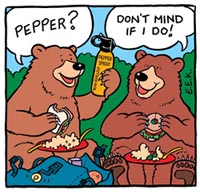 Bear Pepper Spray can attract bears when sprayed on items or the ground.