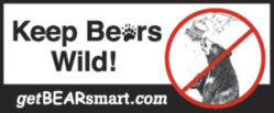 Bumper Sticker: Keep Bears Wild (birdfeeder)