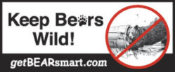 Bumper Sticker: Keep Bears Wild (garbage)